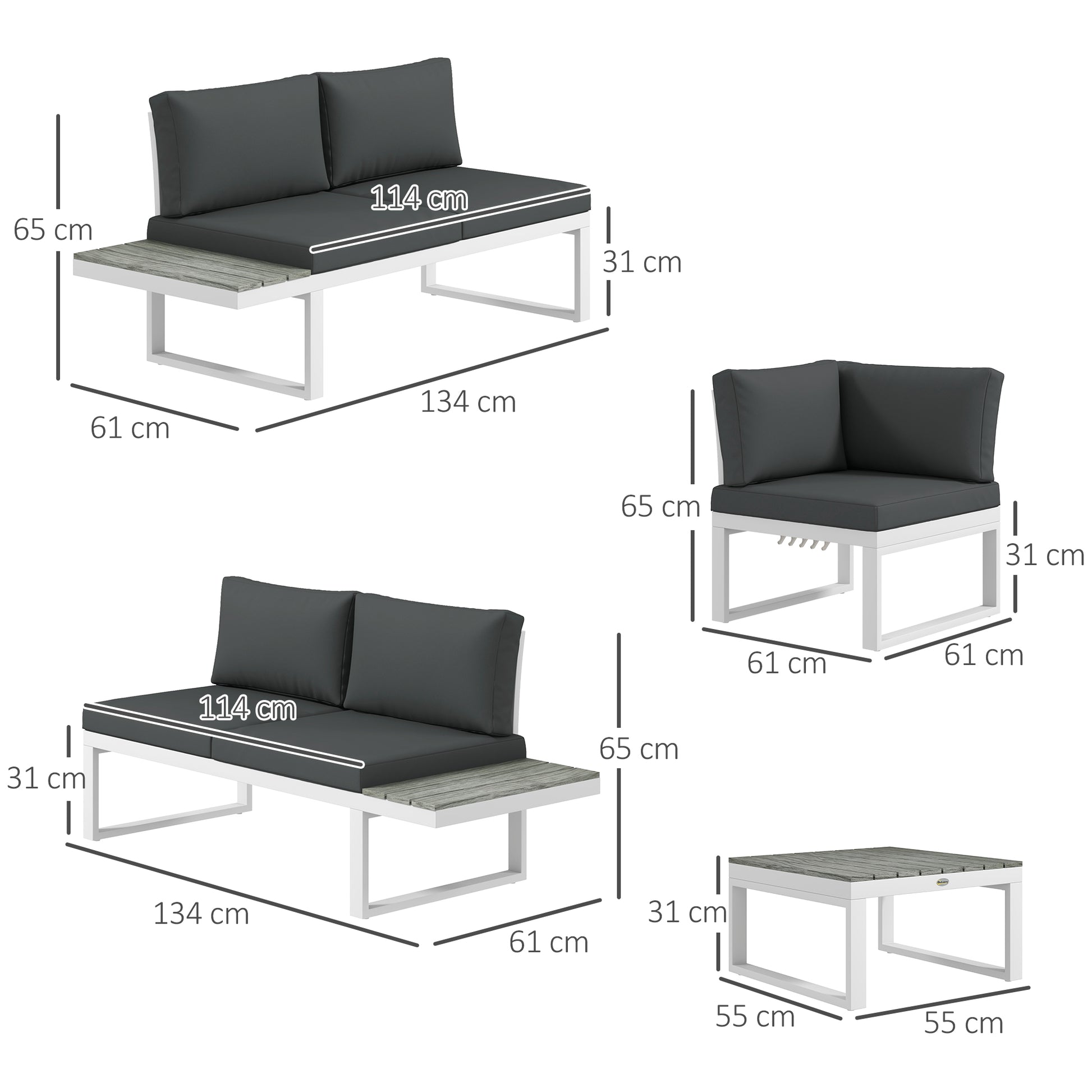 outsunny-4-pieces-patio-garden-set-with-5-level-recline-corner-sofa-outdoor-garden-lounge-sectional-conversation-sofa-set-with-cushions-wood-grain-plastic-table-white