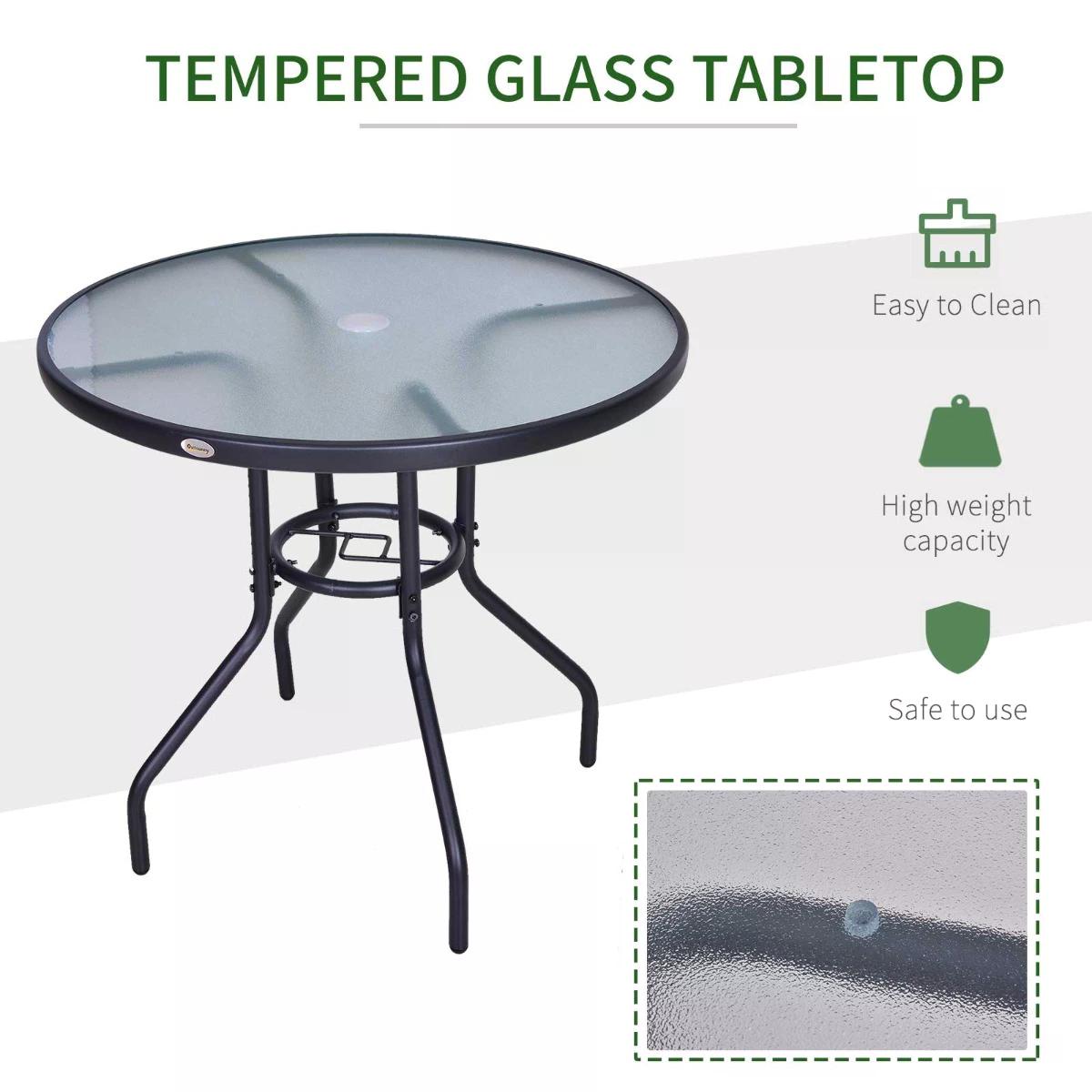 outsunny-outdoor-round-dining-table-tempered-glass-top-steel-garden-table-w-parasol-hole-80cm