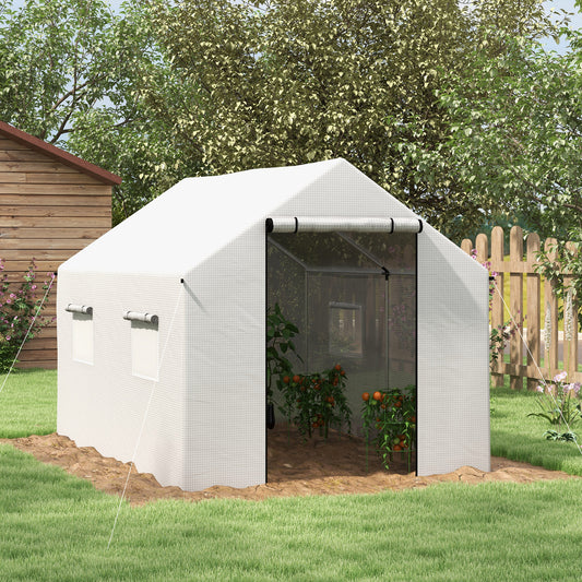 outsunny-polyethylene-walk-in-polytunnel-greenhouse-2-x-3m-white