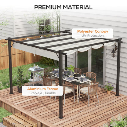 outsunny-3-x-3m-aluminium-pergola-canopy-gazebo-awning-outdoor-garden-sun-shade-shelter-marquee-party-bbq-light-grey