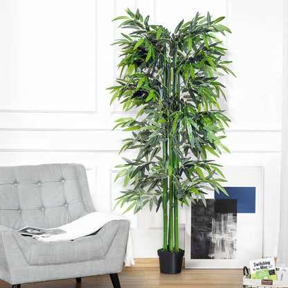 outsunny-6ft-artificial-bamboo-tree-plant-greenary-in-a-pot-for-home-office-planter-1-8m