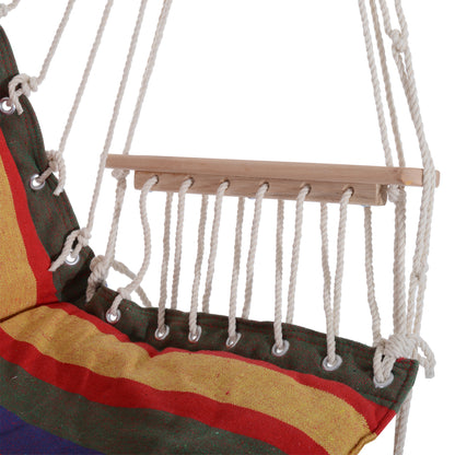 outsunny-outdoor-hammock-hanging-rope-chair-garden-yard-patio-swing-seat-wooden-w-footrest-armrest-cotton-cloth-red