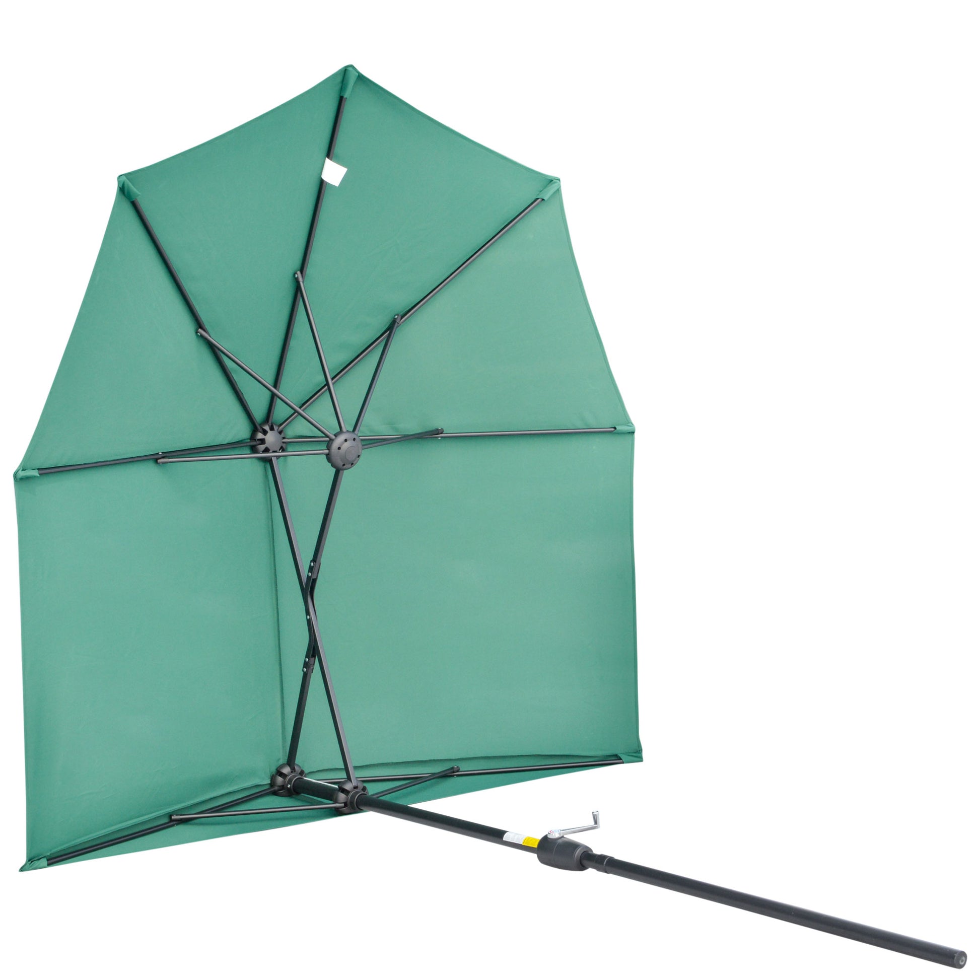 outsunny-2m-half-parasol-market-umbrella-garden-balcony-parasol-with-crank-handle-cross-base-double-sided-canopy-dark-green