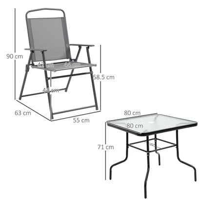 outsunny-5-piece-garden-dining-set-outdoor-dining-furniture-4-folding-chairs-glass-top-table-with-parasol-hole-texteline-seats-black