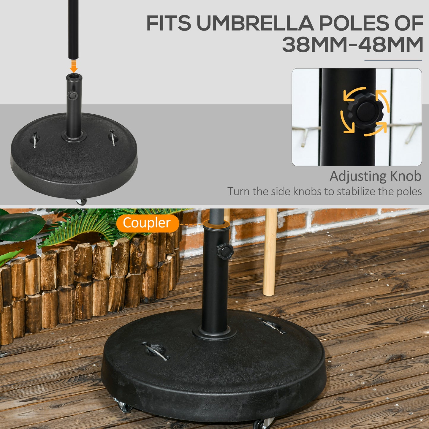 outsunny-resin-garden-parasol-base-with-wheels-and-retractable-handles-round-outdoor-market-umbrella-stand-weight-for-poles-of-38-48mm-black