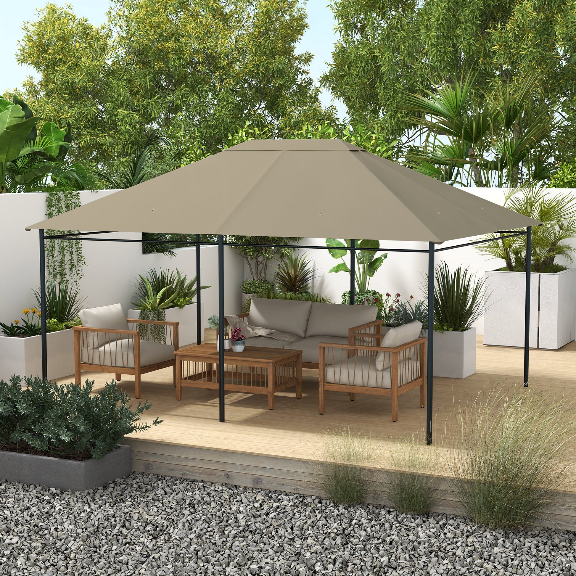 outsunny-3-x-4m-gazebo-canopy-replacement-cover-gazebo-roof-replacement-top-cover-only-khaki