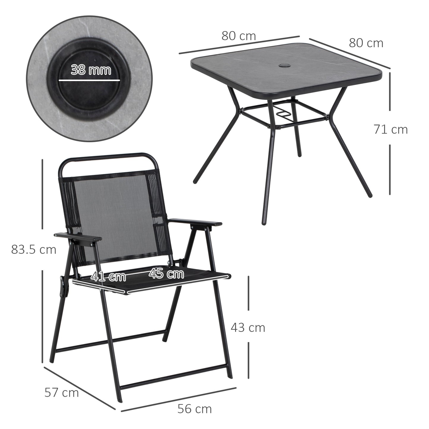 outsunny-five-piece-metal-frame-garden-dining-set