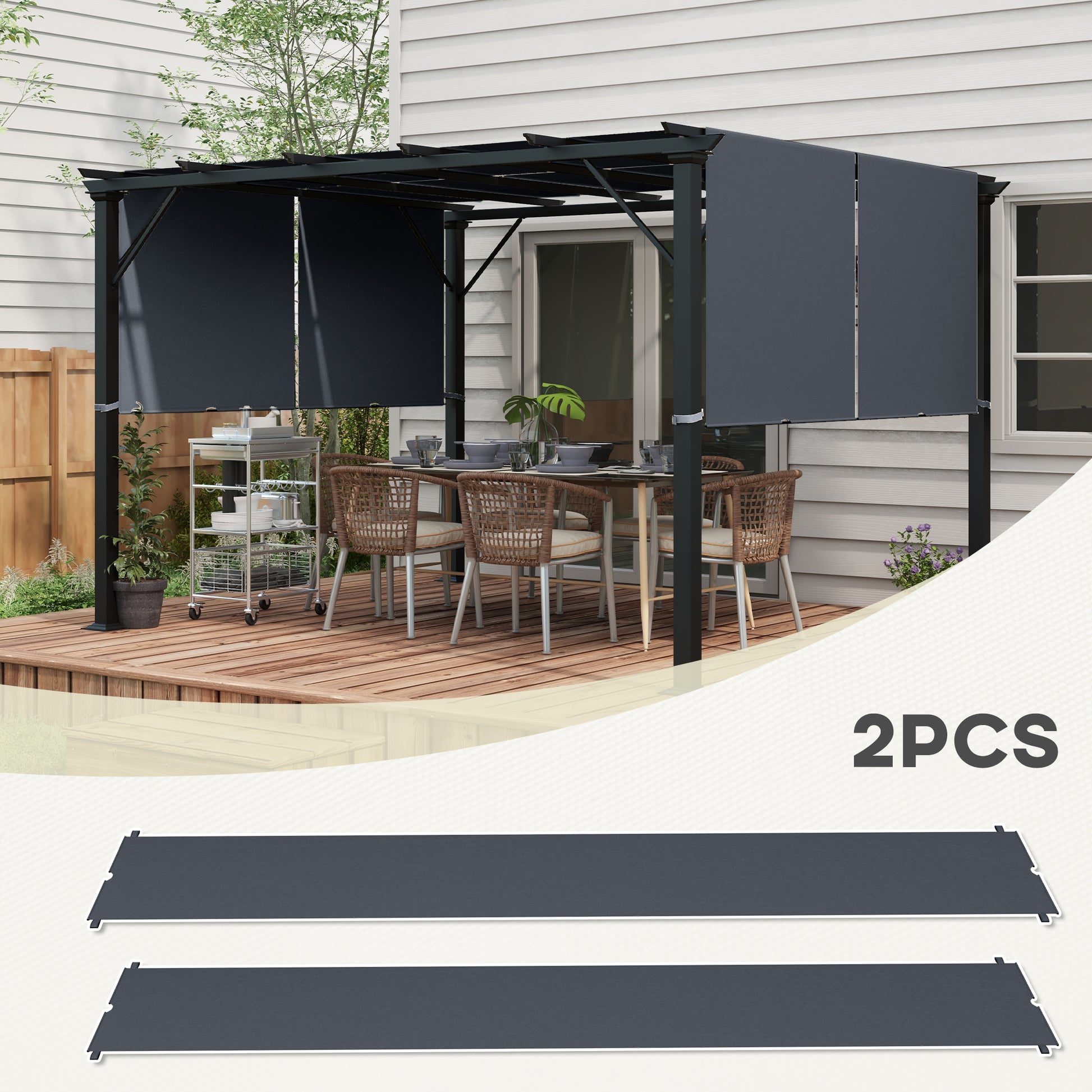 outsunny-2-pcs-uv-protection-pergola-replacement-canopy-pergola-shade-cover-easy-to-install-for-3-x-3m-pergola-dark-grey