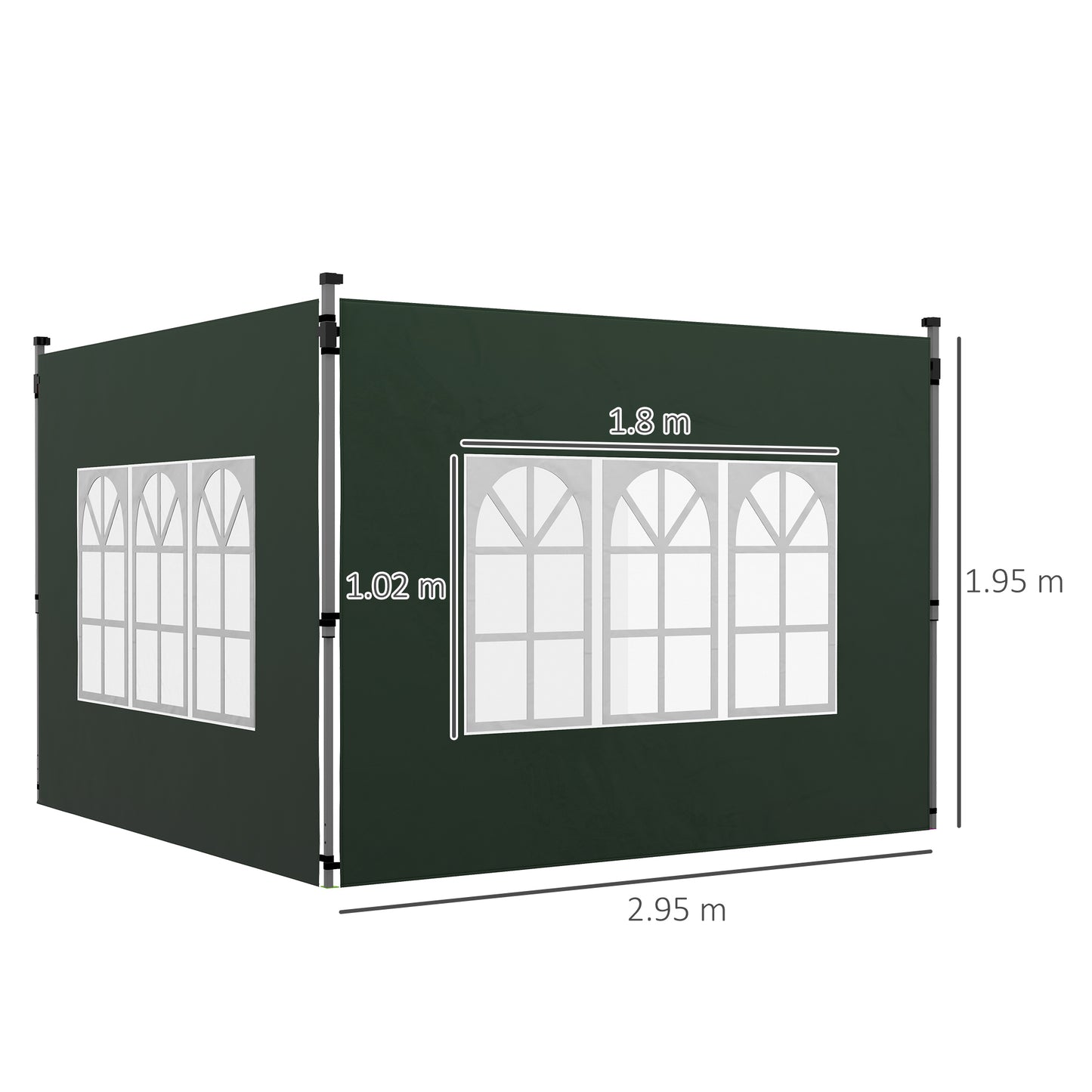 outsunny-gazebo-side-panels-sides-replacement-with-window-for-3x3m-or-3x4m-pop-up-gazebo-2-pack-green