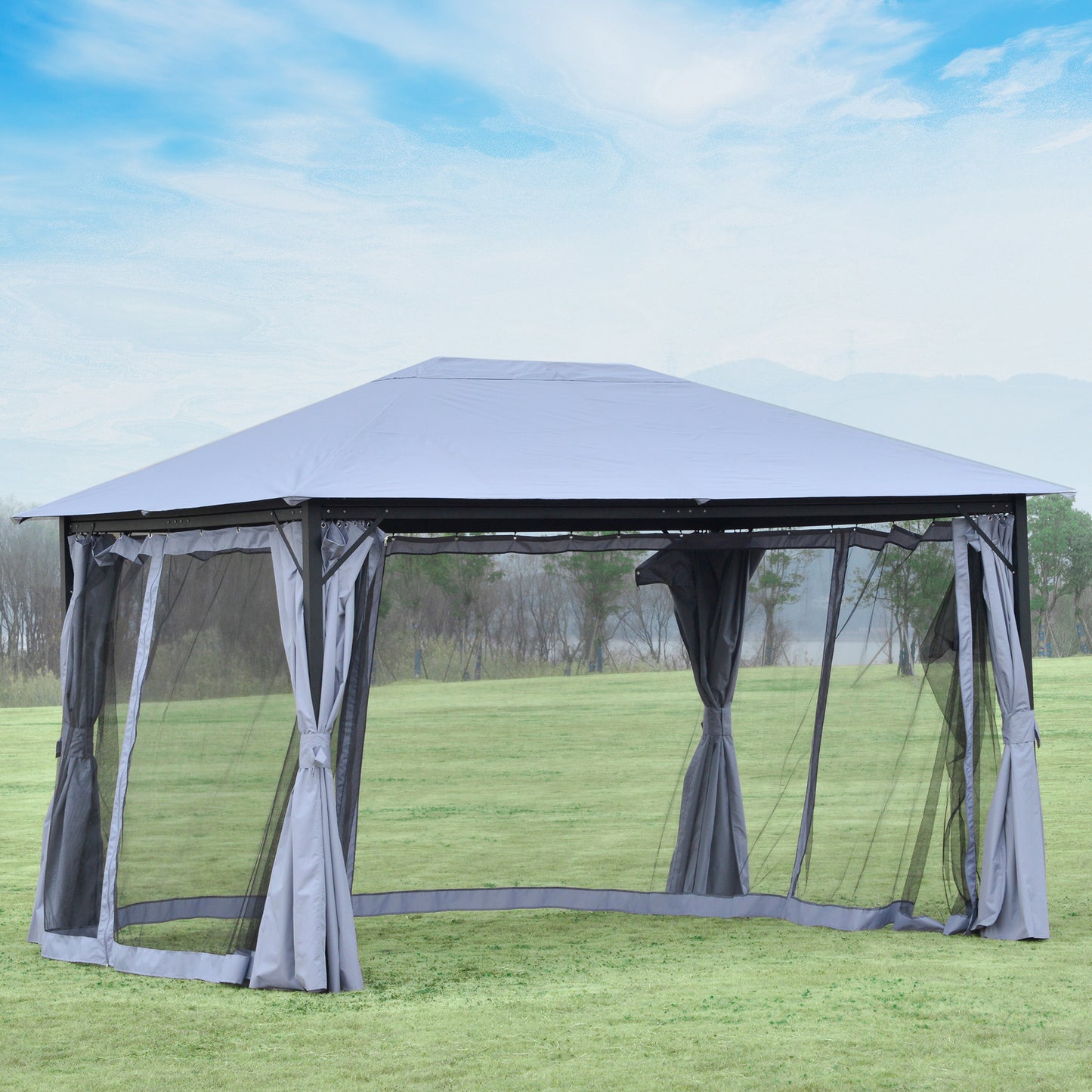 outsunny-4-x-3m-outdoor-gazebo-canopy-party-tent-garden-pavilion-patio-shelter-with-curtains-netting-sidewalls-grey