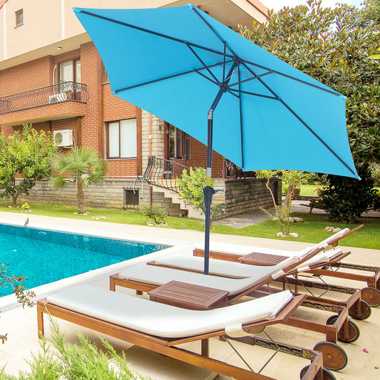 outsunny-2-7m-patio-tilt-umbrella-sun-parasol-outdoor-garden-sun-shade-aluminium-frame-with-crank-blue