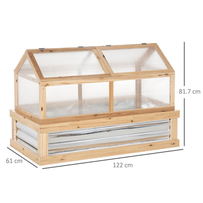 outsunny-raised-garden-bed-with-greenhouse-top-garden-wooden-cold-frame-greenhouse-flower-planter-protection-122x-61-x-81-7cm-natural