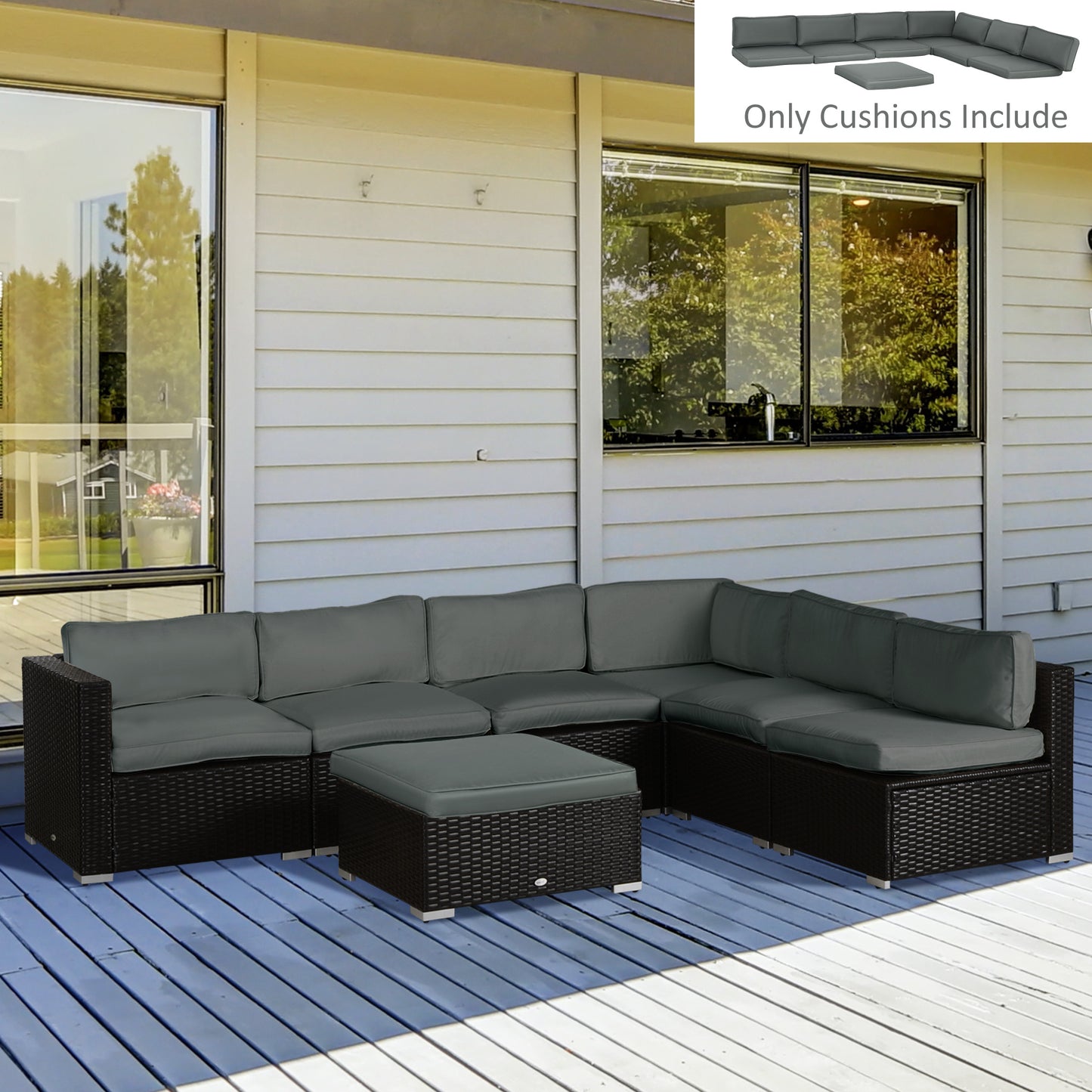 outsunny-replacement-cushions-for-rattan-furniture-14-piece-outdoor-seat-cushion-pad-for-patio-conversation-set-7-seat-cushions-back-cushions-grey