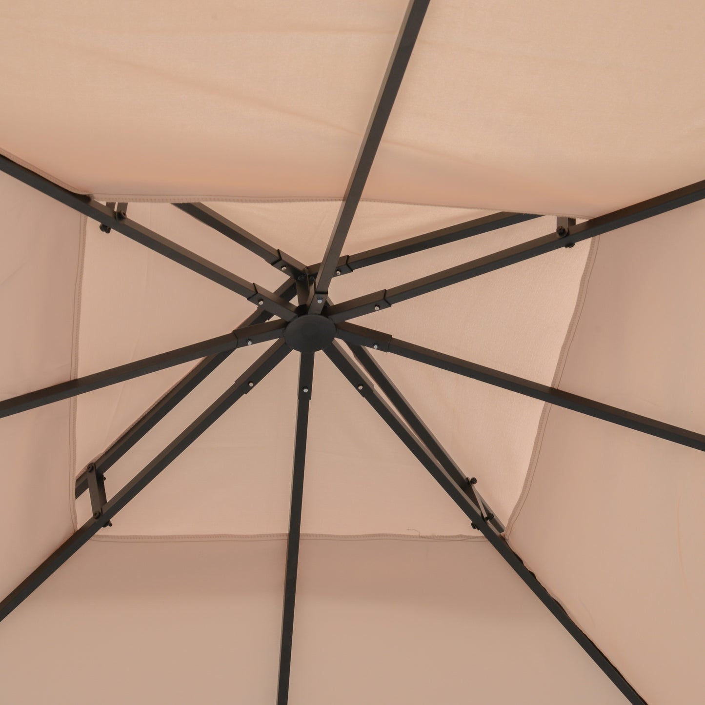 outsunny-3-x-3m-canopy-top-cover-for-double-tier-gazebo-gazebo-replacement-pavilion-roof-deep-beige-top-only