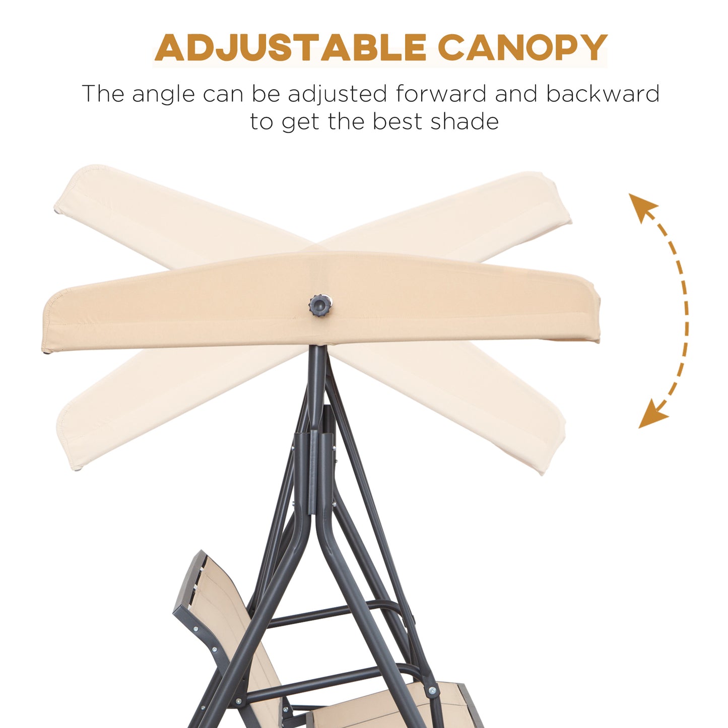 outsunny-3-seater-swing-chair-canopy-replacement-outdoor-hammock-w-canopy-steel-frame-beige