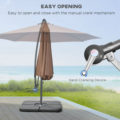 outsunny-3m-garden-banana-parasol-cantilever-umbrella-with-crank-handle-cross-base-weights-and-cover-for-outdoor-hanging-sun-shade-coffee