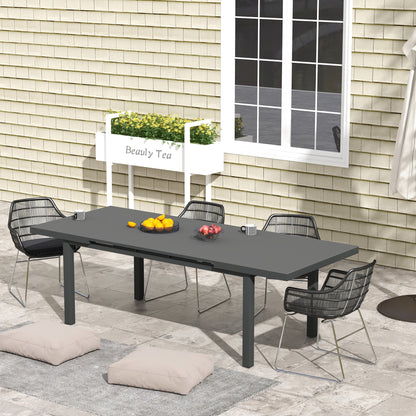 outsunny-aluminium-garden-table-for-6-8-extending-outdoor-dining-table-rectangle-for-lawn-balcony-charcoal-grey