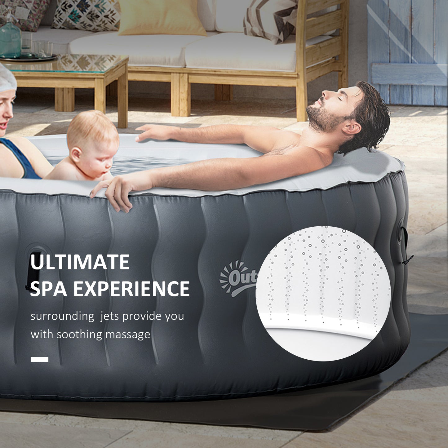 outsunny-round-hot-tub-inflatable-spa-outdoor-bubble-spa-pool-with-pump-cover-filter-cartridges-4-6-person-grey