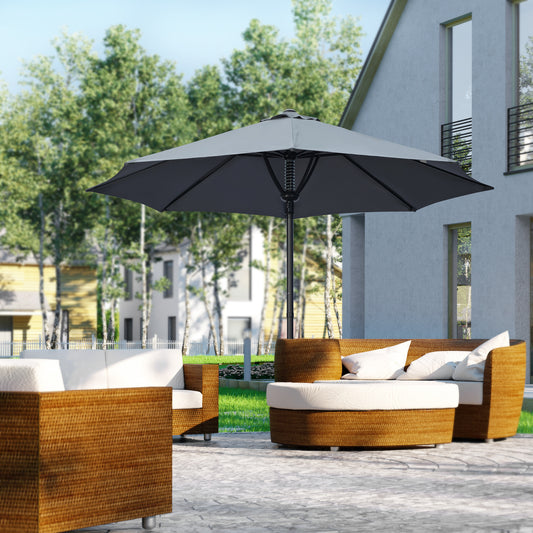 outsunny-garden-parasol-umbrella-outdoor-market-table-umbrella-sun-shade-canopy-with-8-ribs-grey