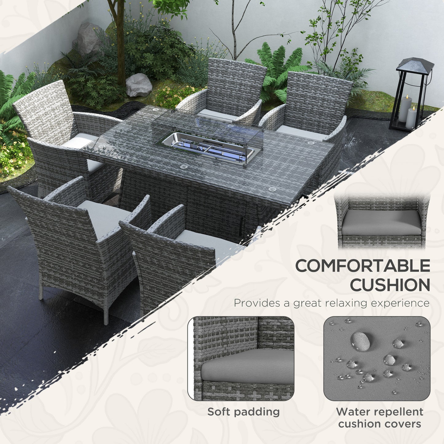 outsunny-7-pcs-pe-rattan-dining-sets-w-fire-pit-table-garden-dining-set-w-heater-table-armchairs-w-cushions-glass-windscreen-50-000-btu-grey