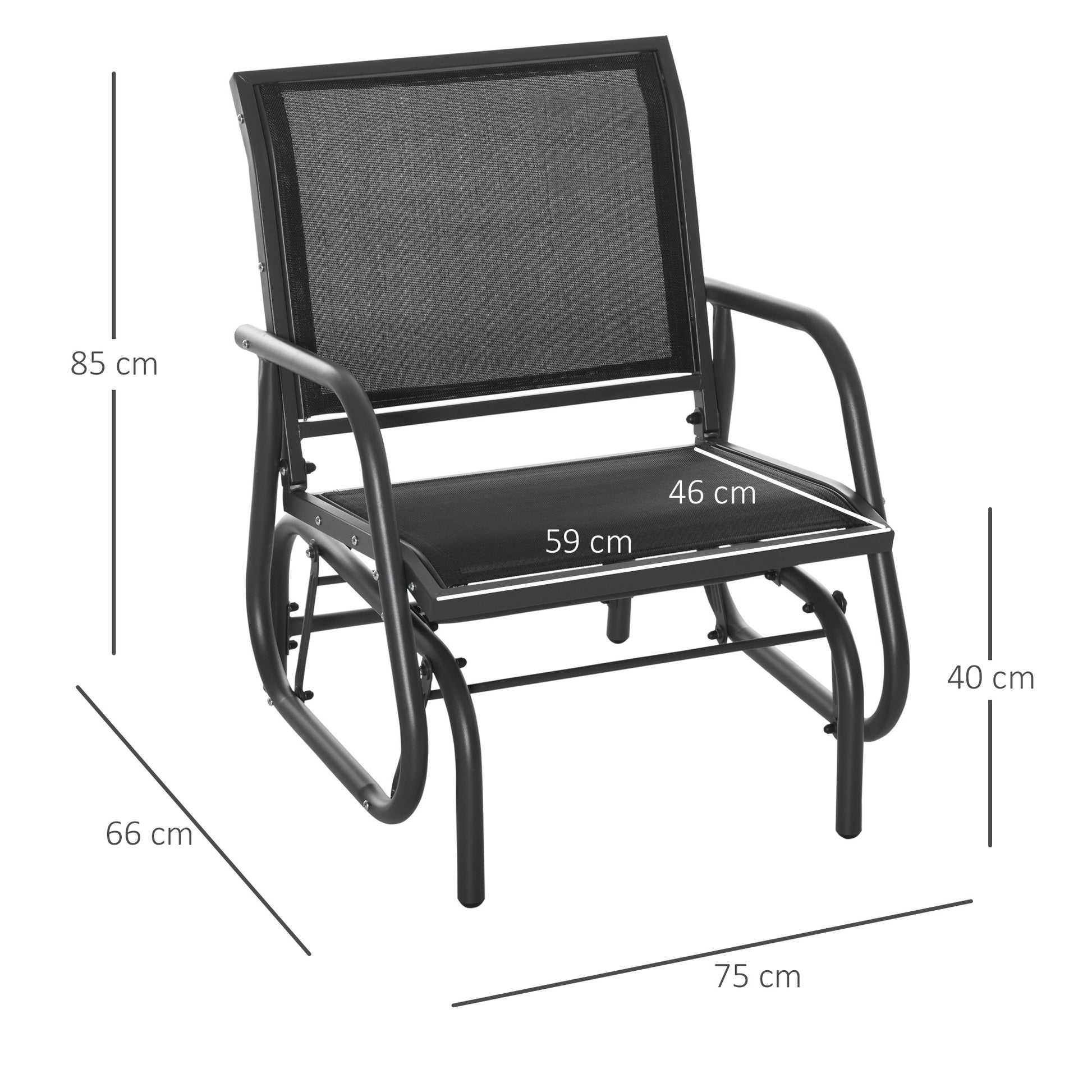 outsunny-outdoor-gliding-swing-chair-garden-seat-w-mesh-seat-curved-back-steel-frame-armrests-comfortable-lounge-furniture-dark-grey-black