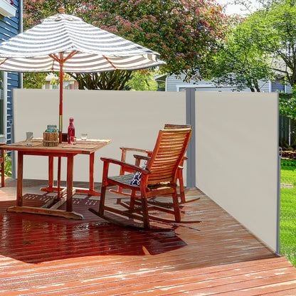 outsunny-patio-retractable-double-side-awning-folding-privacy-screen-fence-privacy-wall-corner-sun-shade-wind-screen-room-divider-cream-white