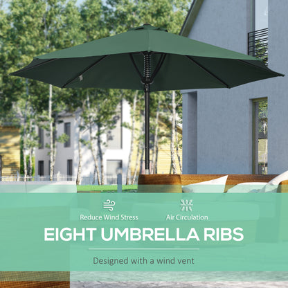 outsunny-garden-parasol-umbrella-outdoor-market-table-umbrella-sun-shade-canopy-with-8-ribs-green