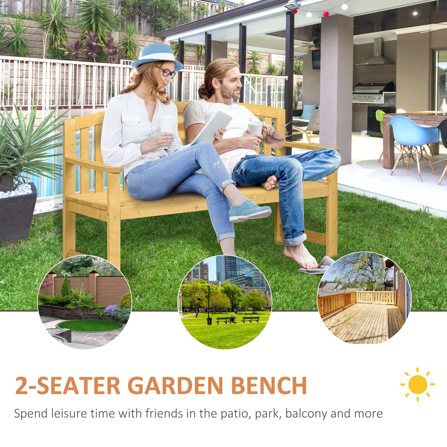 outsunny-2-seater-wooden-garden-bench-with-armrest-outdoor-furniture-chair-for-park-balcony-orange