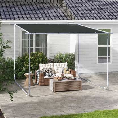 outsunny-3-x-3m-mobile-pergola-kit-portable-garden-gazebo-with-wheels-sandbags-steel-frame-uv-resistant