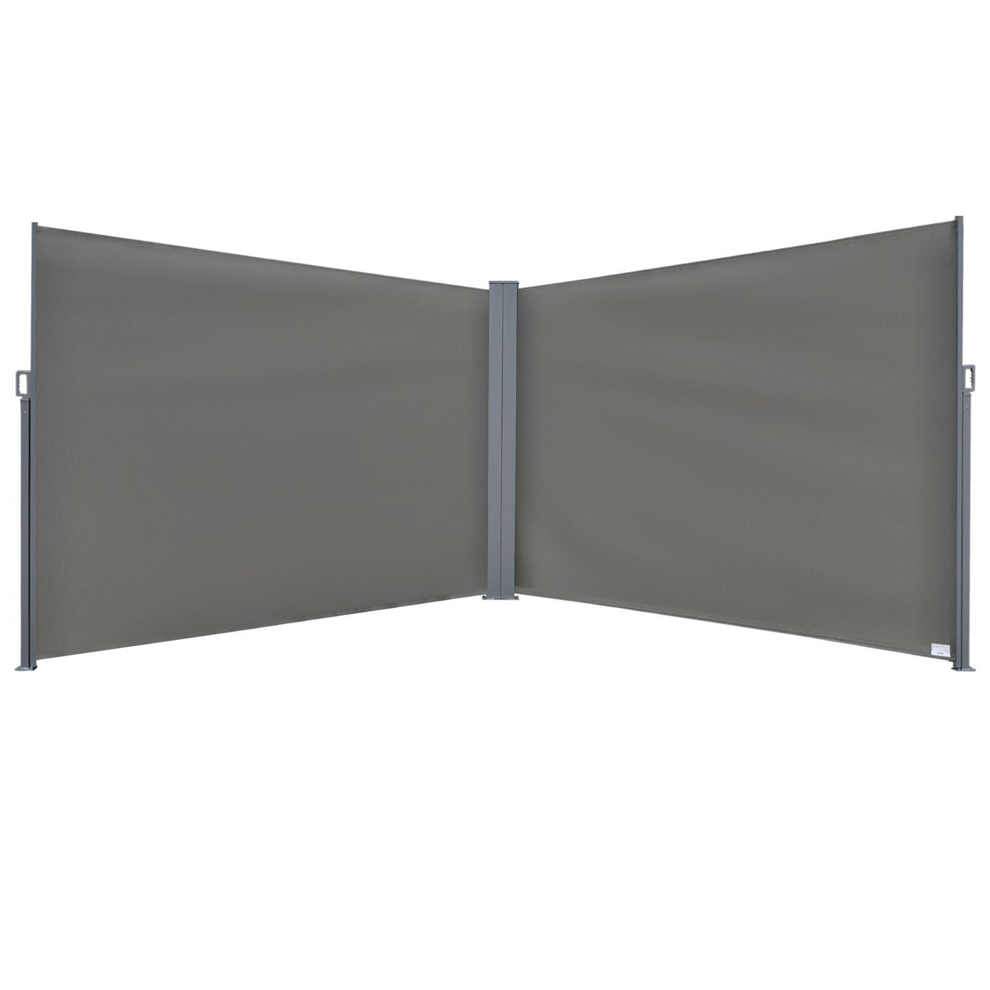 outsunny-patio-retractable-double-side-awning-folding-privacy-screen-fence-privacy-wall-corner-divider-sun-shade-wind-screen-indoor-room-divider-grey