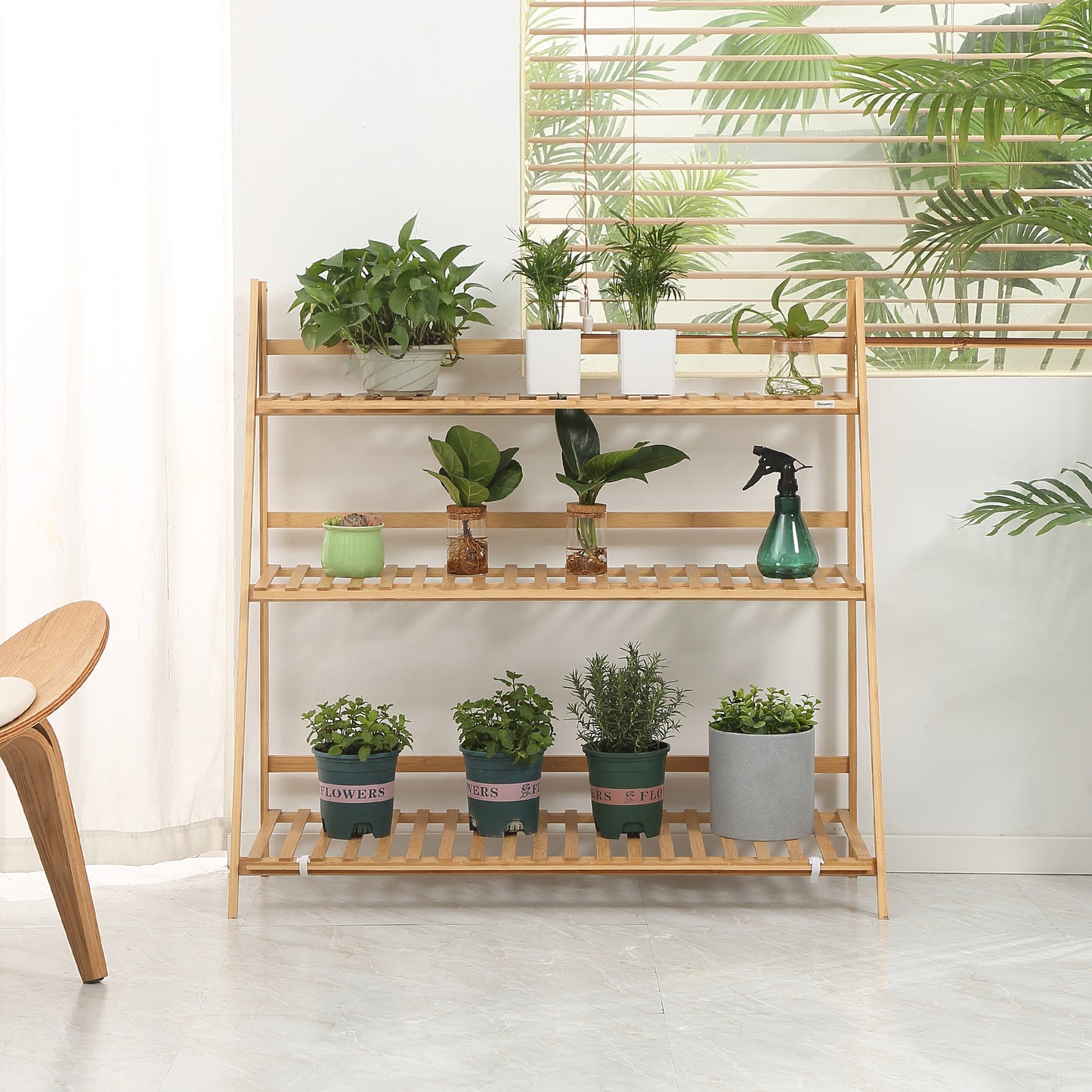 outsunny-3-tier-plant-stand-plant-shelf-rack-folding-bamboo-display-stand-98x37x96-5cm-natural