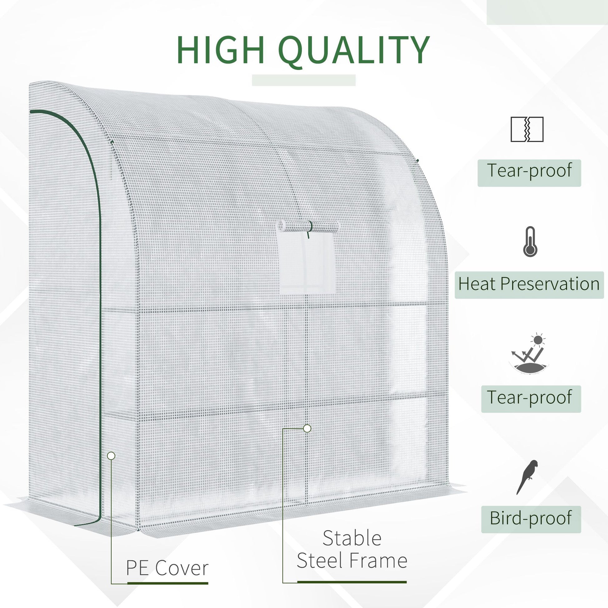 outsunny-walk-in-lean-to-wall-greenhouse-with-windows-and-doors-2-tiers-4-wired-shelves-200l-x-100w-x-213hcm-white