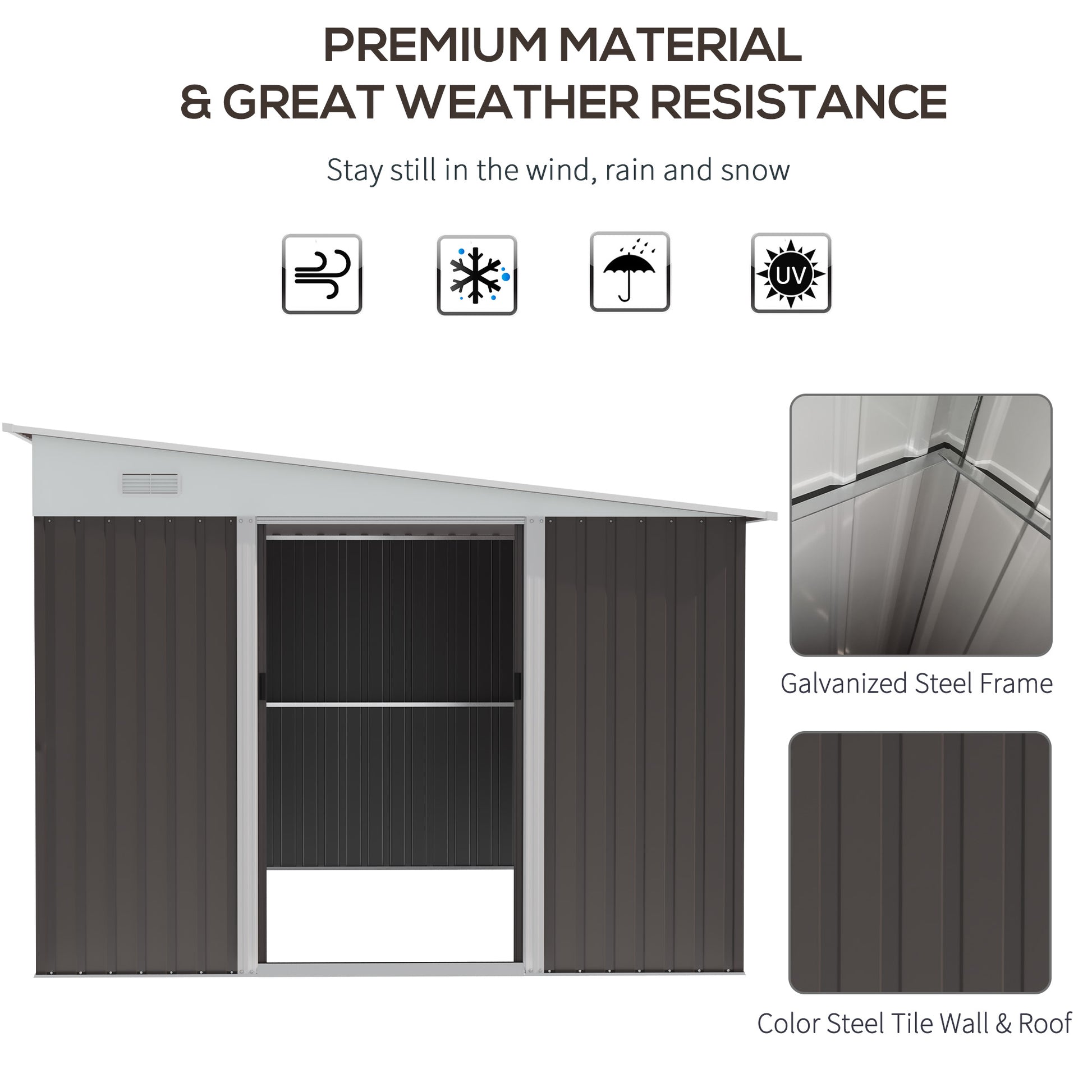 outsunny-11-x-9-ft-metal-garden-storage-shed-sloped-roof-tool-house-with-double-sliding-doors-and-2-air-vents-grey