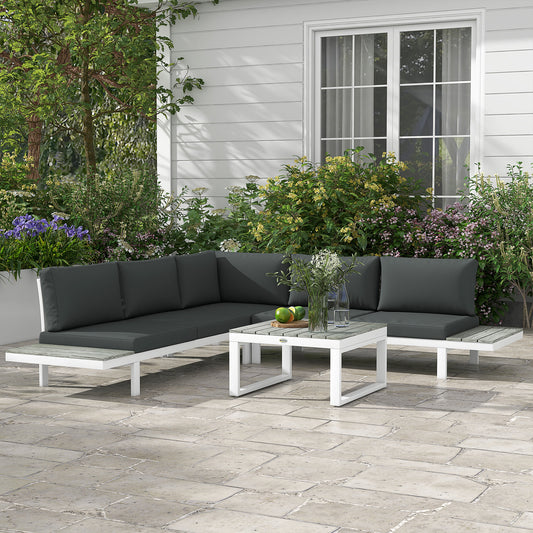 outsunny-4-pieces-patio-garden-set-with-5-level-recline-corner-sofa-outdoor-garden-lounge-sectional-conversation-sofa-set-with-cushions-wood-grain-plastic-table-white