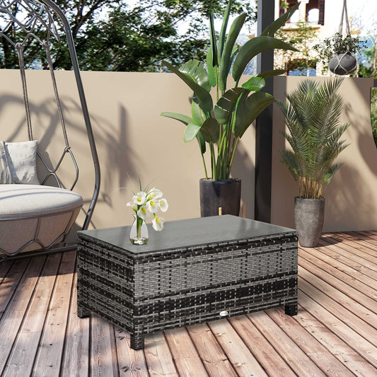 outsunny-rattan-coffee-table-garden-furniture-patio-wicker-side-table-with-tempered-glass-table-top-mixed-grey