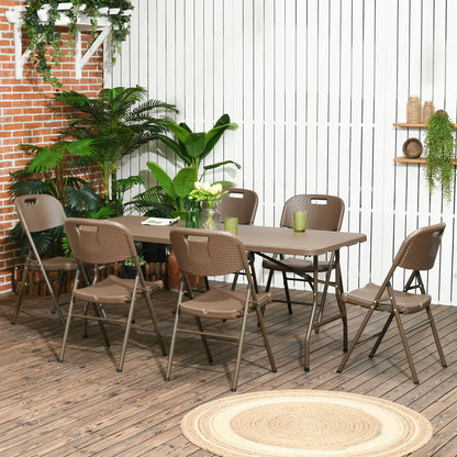 outsunny-patio-7-pcs-resin-rattan-dining-set-foldable-chairs-and-table-w-hdpe-molding-process-portable-space-saving-for-indoor-outdoor-dark-brown