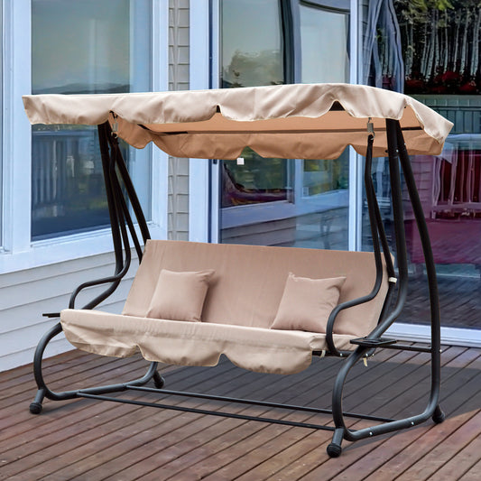 outsunny-3-seater-garden-swing-seat-bed-swing-chair-2-in-1-hammock-bed-patio-garden-chair-with-adjustable-canopy-and-cushions-light-brown