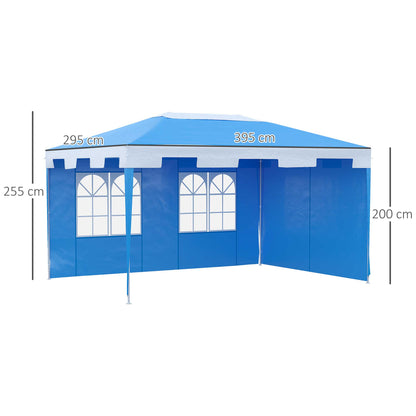 outsunny-3-x-4-m-party-gazebo-marquee-garden-canopy-outdoor-bbq-tent-camping-patio-awning-with-2-sidewalls-blue