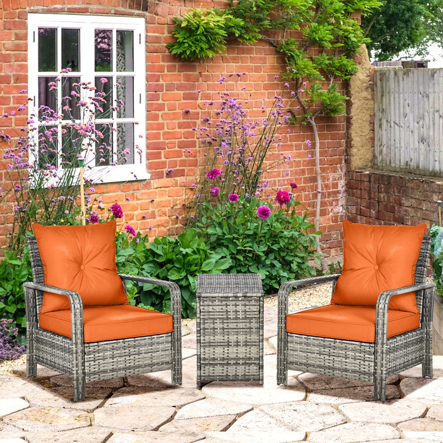 outsunny-3-pcs-pe-rattan-wicker-garden-furniture-patio-bistro-set-weave-conservatory-sofa-storage-table-and-chairs-set-orange-cushion-mixed-grey