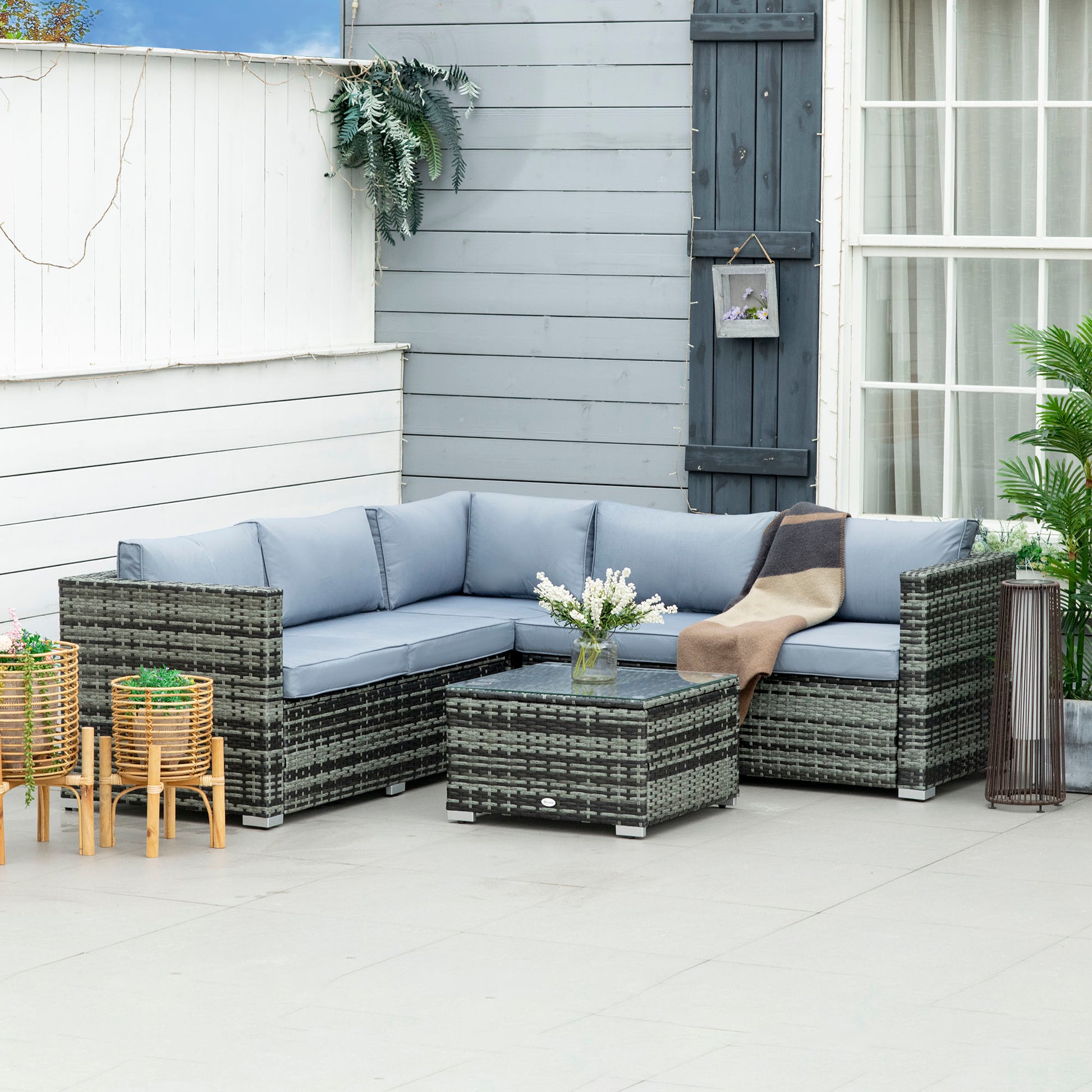 outsunny-5-seater-rattan-garden-furniture-sets-wicker-patio-conservatory-dining-set-w-corner-sofa-loveseat-coffee-table-cushions-grey