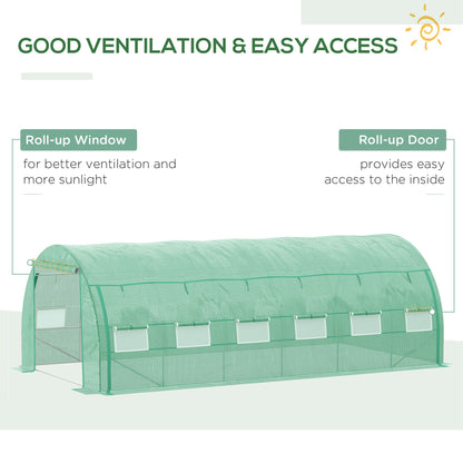 outsunny-polytunnel-greenhouse-walk-in-grow-house-tent-with-roll-up-sidewalls-zipped-door-and-12-windows-6x3x2m-green