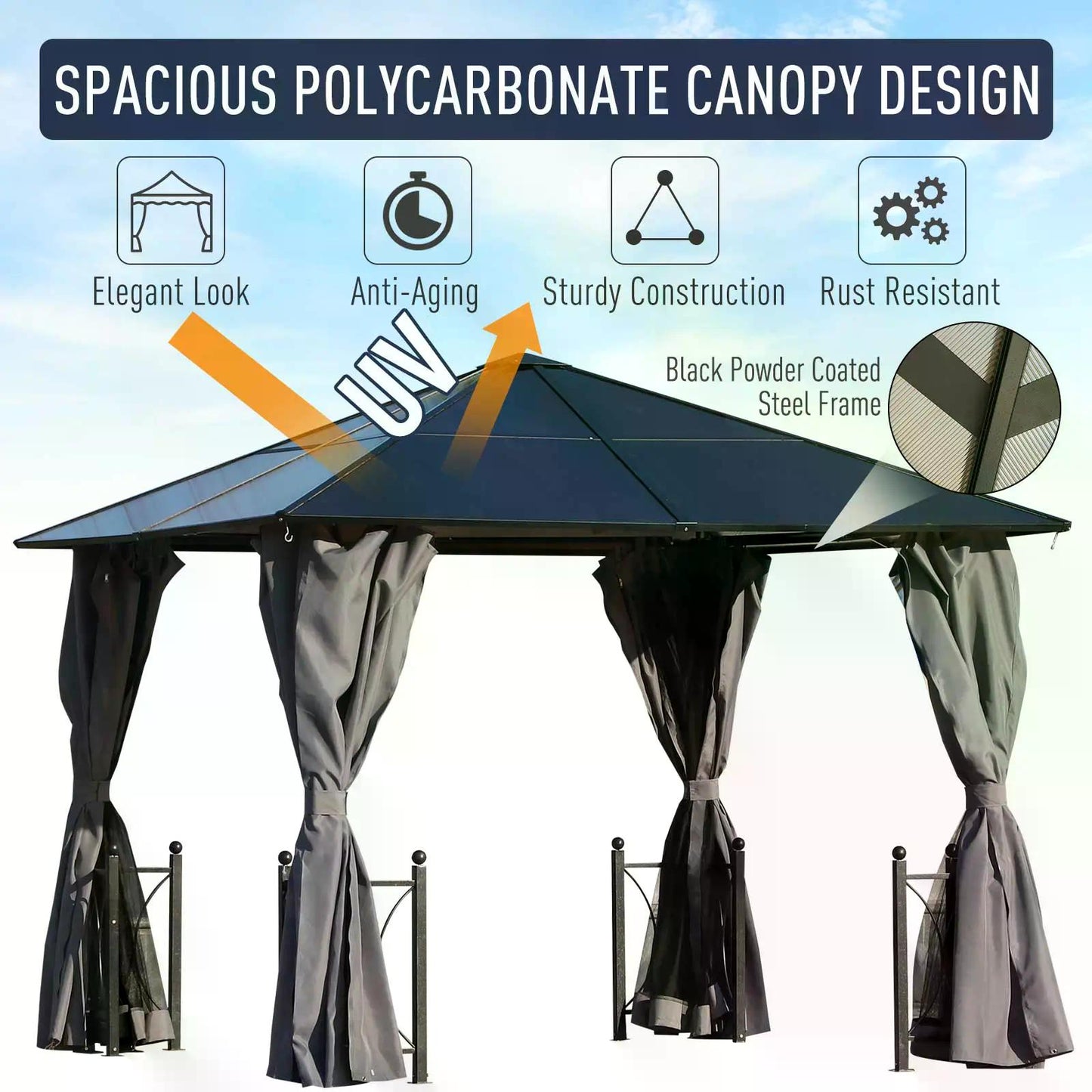 outsunny-3-x-3m-hardtop-gazebo-canopy-with-polycarbonate-roof-steel-aluminium-frame-garden-pavilion-with-mosquito-netting-and-curtains-black