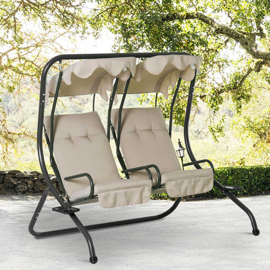 outsunny-2-seater-swing-chair-modern-relax-chair-w-2-separate-chairs-cushions-and-removable-shade-canopy-beige