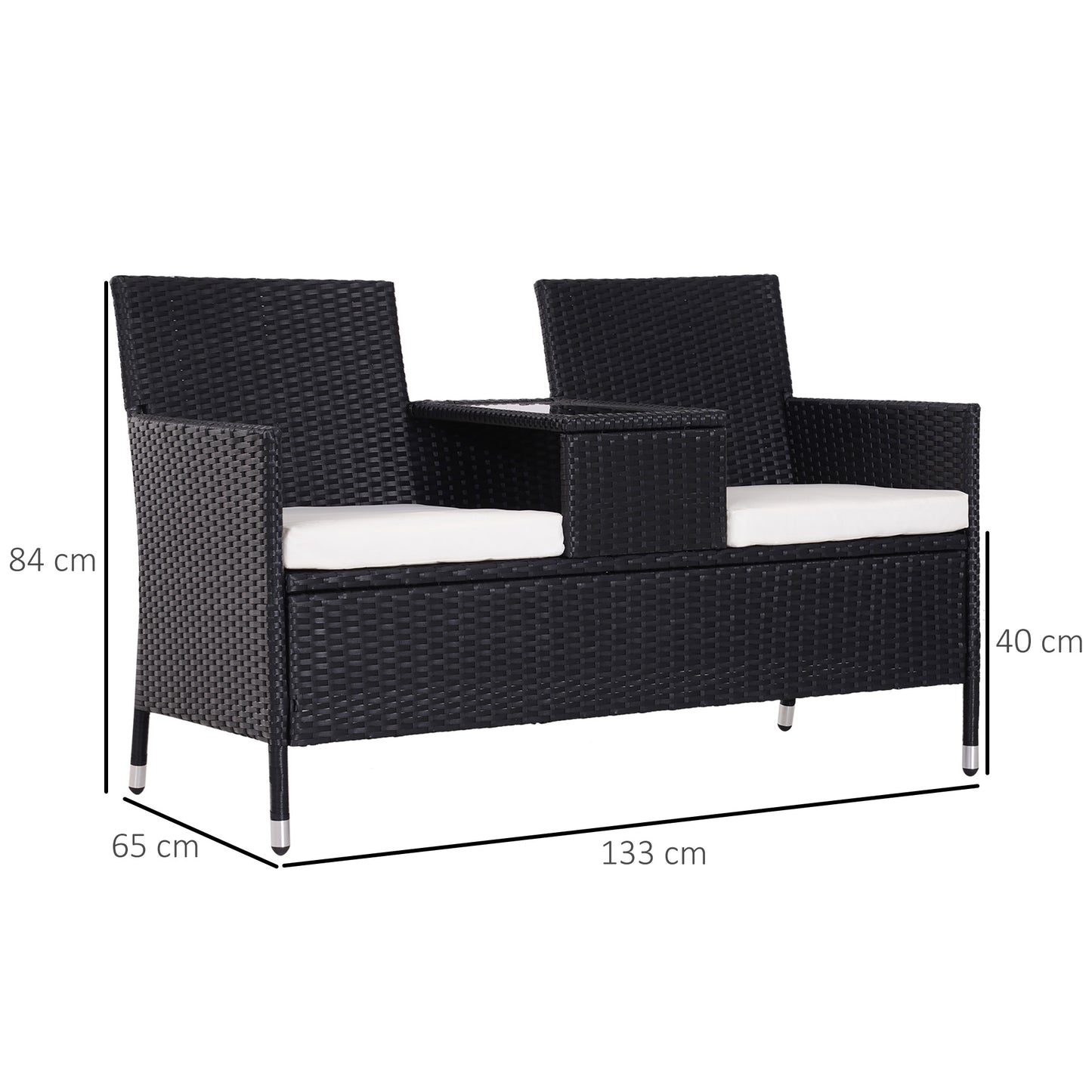 outsunny-garden-rattan-2-seater-companion-seat-wicker-love-seat-weave-partner-bench-w-cushions-patio-outdoor-furniture-black