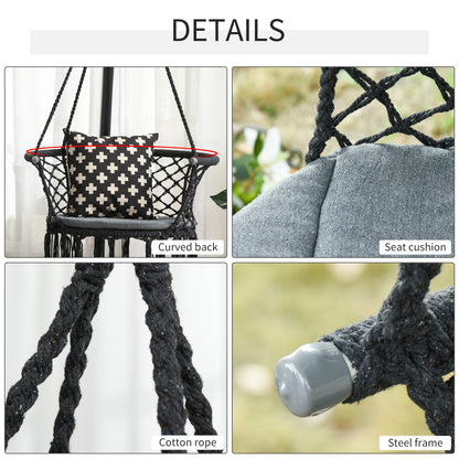 outsunny-hanging-hammock-chair-cotton-rope-porch-swing-with-metal-frame-and-cushion-large-macrame-seat-for-patio-bedroom-living-room-dark-grey