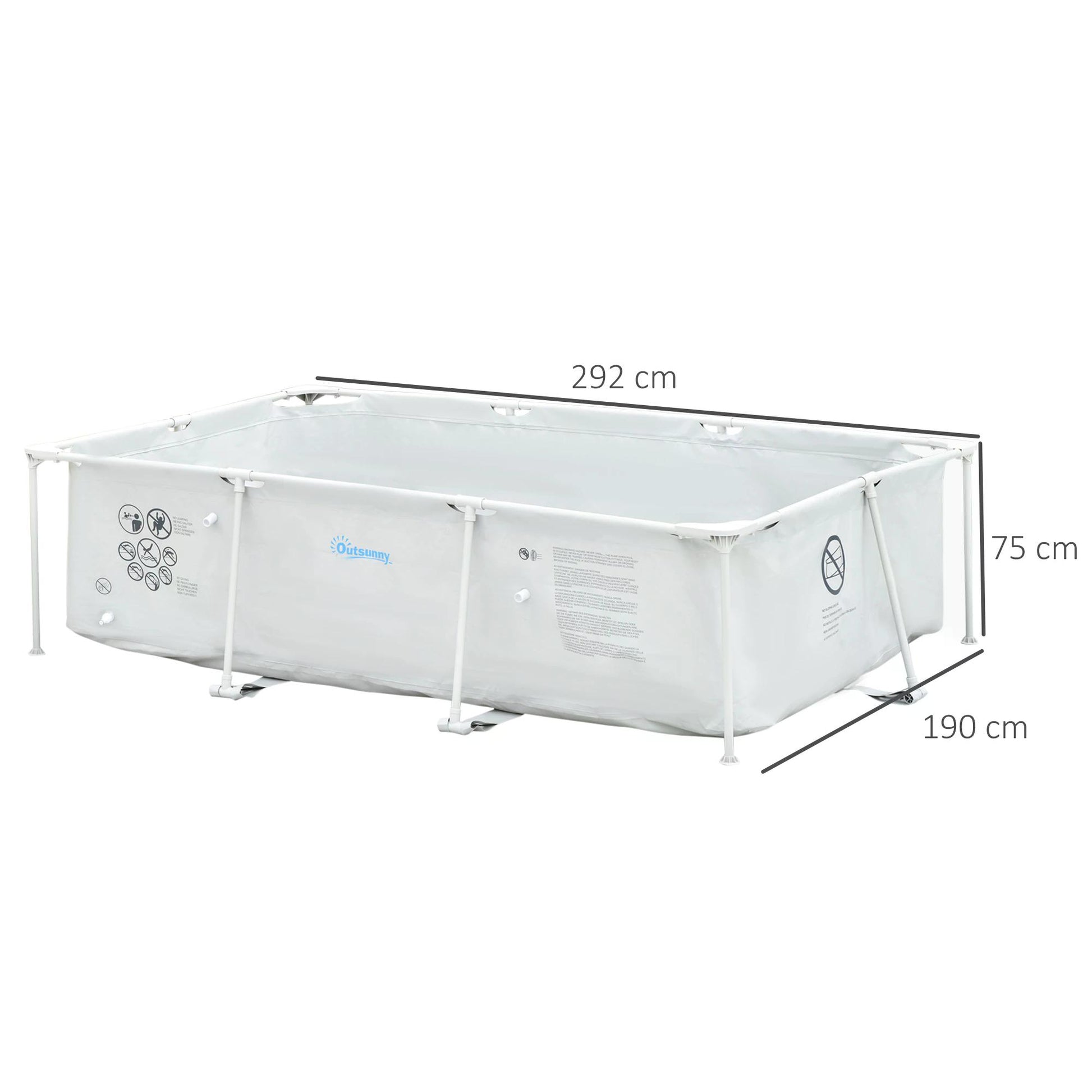 outsunny-steel-frame-pool-with-filter-pump-and-filter-cartridge-rust-resistant-above-ground-pool-with-reinforced-sidewalls-292-x-190-x-75cm-grey