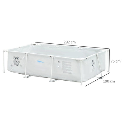 outsunny-steel-frame-pool-with-filter-pump-and-filter-cartridge-rust-resistant-above-ground-pool-with-reinforced-sidewalls-292-x-190-x-75cm-grey