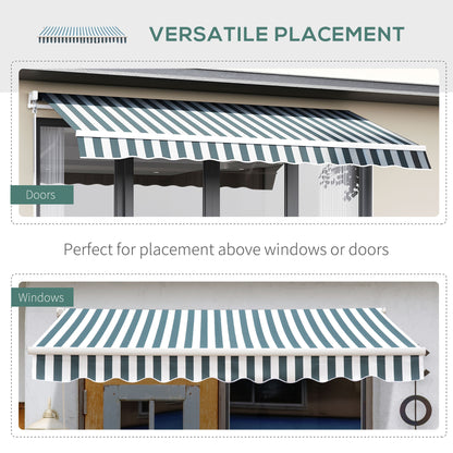 outsunny-2-5m-x-2m-garden-patio-manual-awning-canopy-sun-shade-shelter-retractable-with-winding-handle-green-white