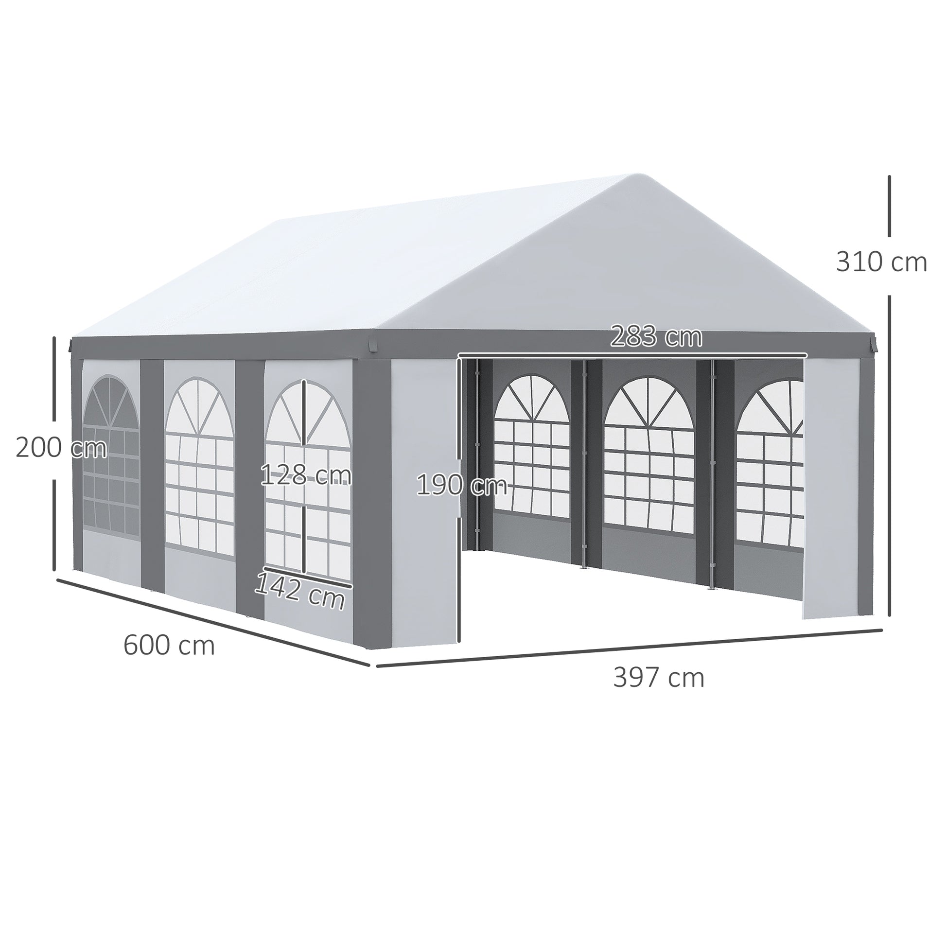 outsunny-6-x-4m-galvanised-party-tent-marquee-gazebo-with-sides-six-windows-and-double-doors-for-parties-wedding-and-events-white-and-grey