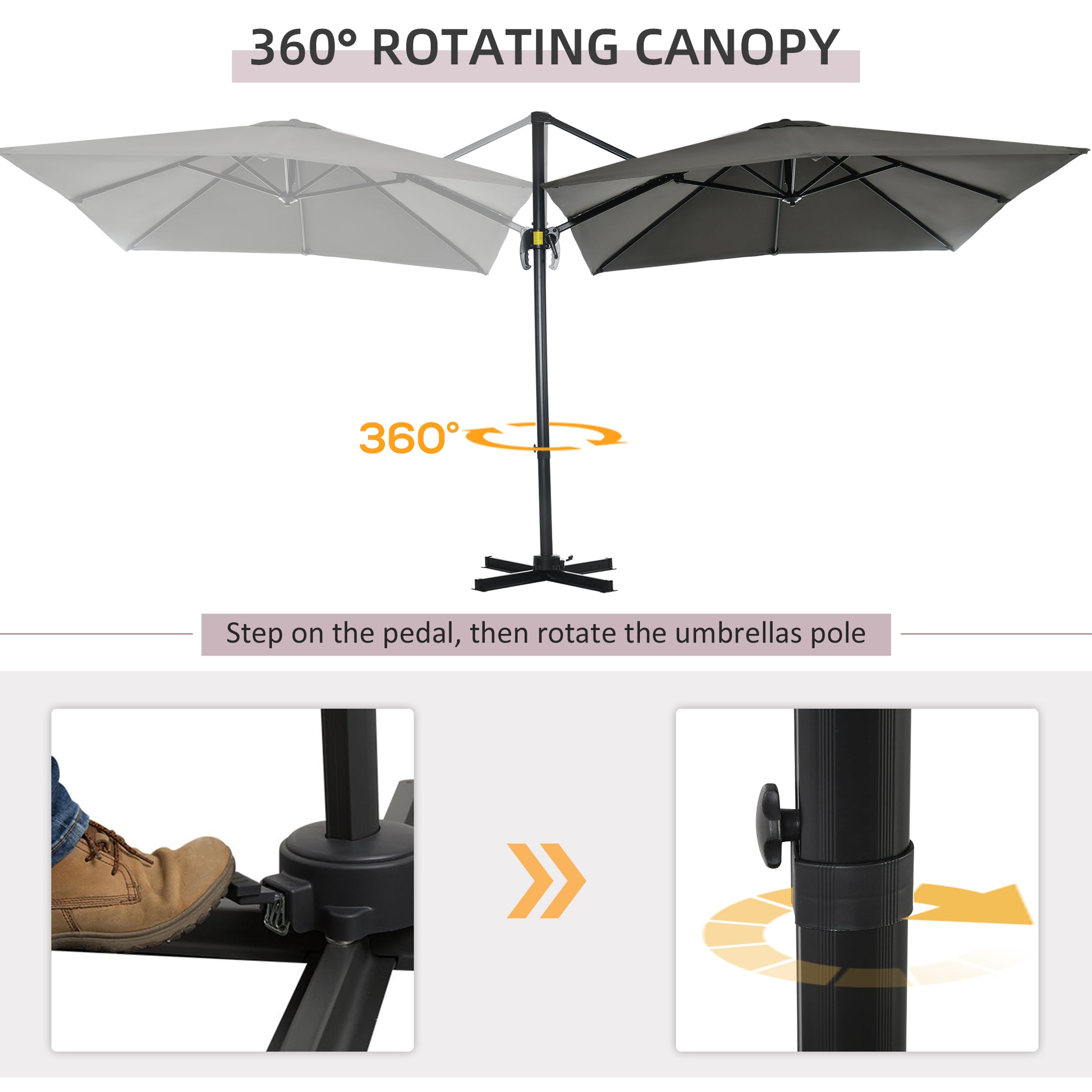 outsunny-2-5-x-2-5m-patio-offset-parasol-cantilever-umbrella-sun-shade-canopy-shelter-360-rotation-with-crank-handle-and-cross-base-grey